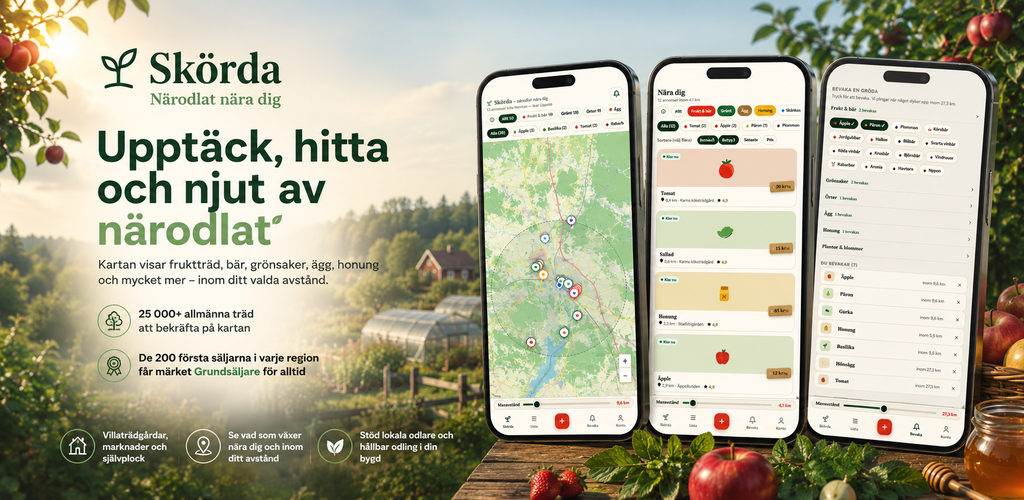 Skörda – hitta närodlat på en karta